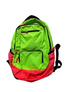 Under Armour Neon Green and Coral Two-Tone Backpack